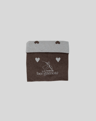 Merino Babydecke mit Herzmuster