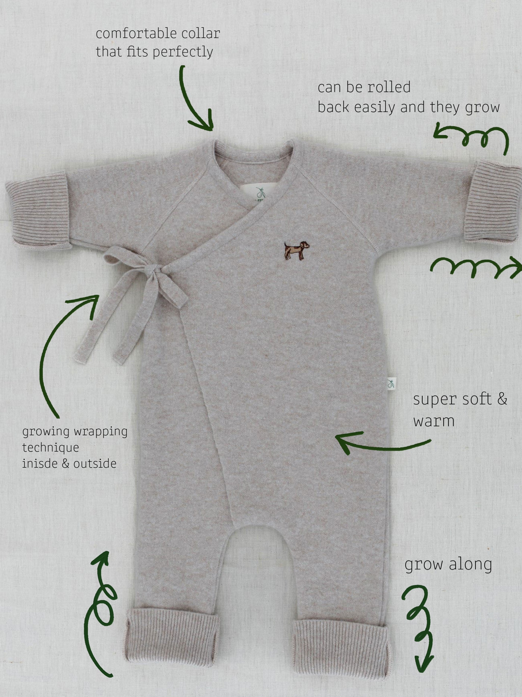 Merino wool 2024 baby grow